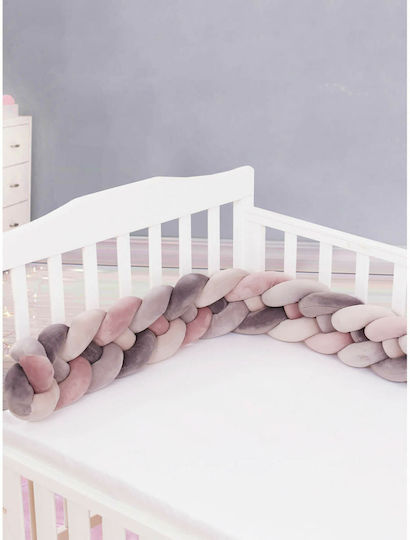 Palamaiki Tangle Crib Bumpers Braided Inside Gray 18x220cm