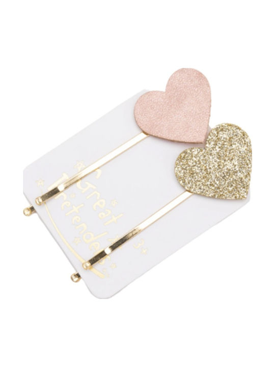 Great Pretenders Hair Clips Star or Heart Set of Kids Hair Clips with Bobby Pin Star 2pcs 90819 (Various Designs) 2pcs