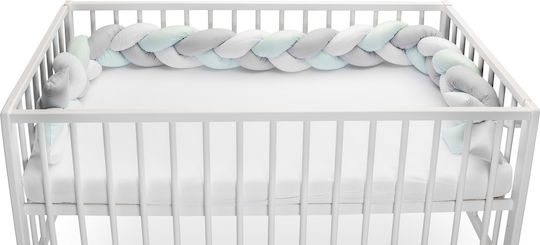 Sensillo Crib Bumpers Braided Inside Gray 20x210cm