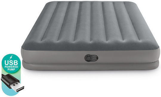 Intex Double Air Mattress With Integrated Electric Pump Prestige 203x152x30cm