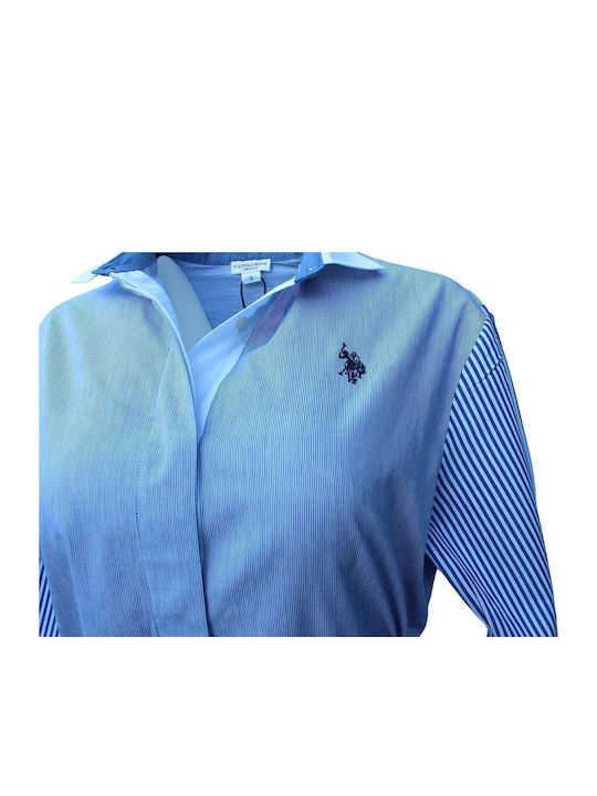 Midi Shirt Dress Blue