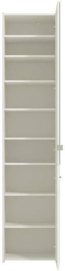 Holz Schuhschrank Menorca mit 8 Regalen White L46.5xW37.5xH199cm