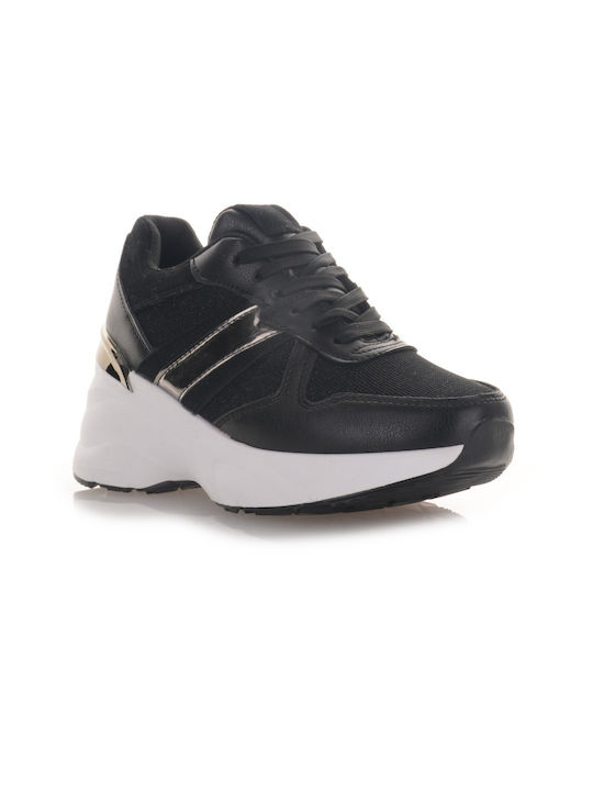 Famous Shoes Femei Chunky Sneakers Negre