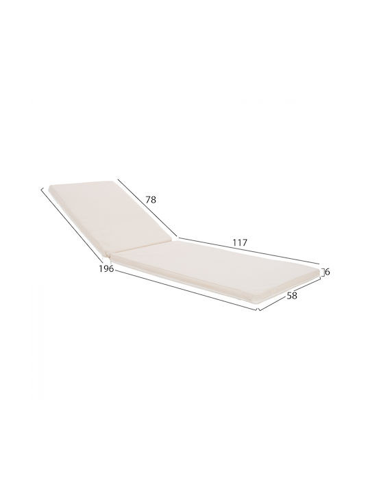 HomeMarkt Sunbed Cushion with Backrest Sifnos Beige 117x78cm