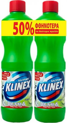 Klinex Ultra Protection Παχύρρευστη Χλωρίνη με Άρωμα Fresh 2x1.25lt