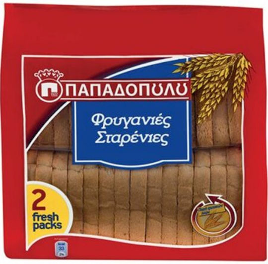 Papadopoulou Toasts Wheat Wheat 255gr 2pcs