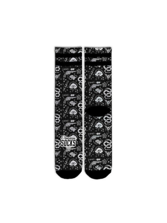 American Socks Bang Signature Black Ανδρικές Κάλτσες με Σχέδια Μαύρες