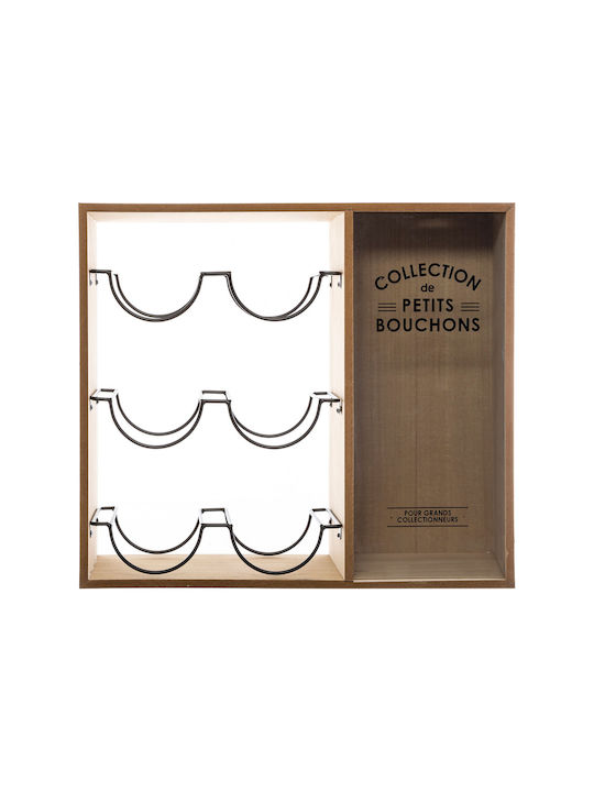 Atmosphera Tabletop Wooden Bottle Holder Black-Brown 168388 Atmosphera Tabletop Wooden Bottle Holder Black-Brown 168388