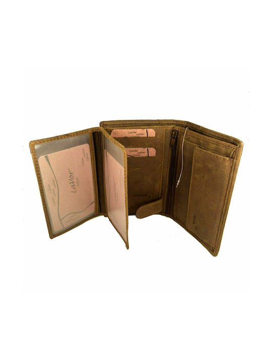 Leather Men's Wallet Classic with RFID Beige