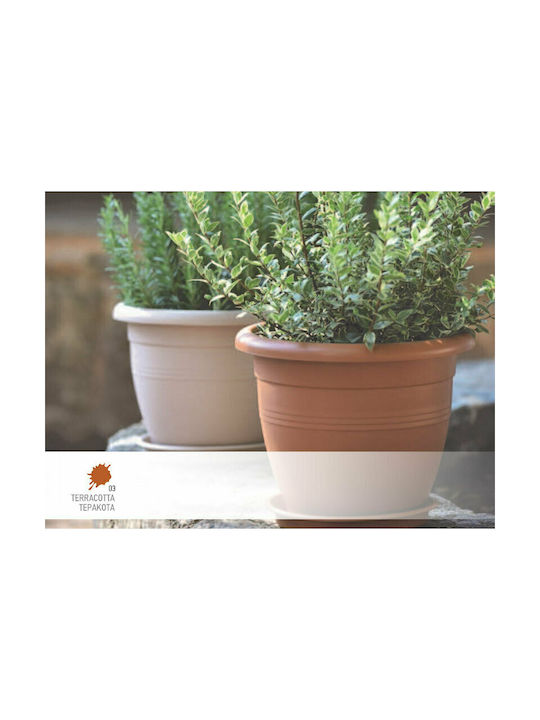 Viomes Terracotta 241 Flower Pot with wheels 32x26cm Terracotta