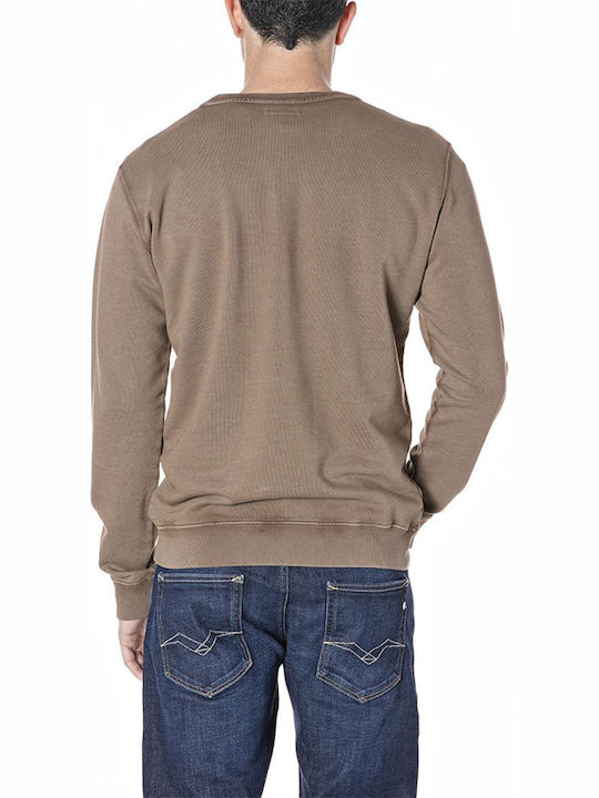 Replay Herren Sweatshirt mit Taschen Beige