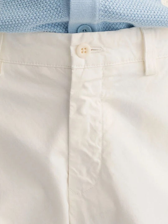 Hallden Παντελόνι Chino Ελαστικό σε Slim Εφαρμογή Λευκό