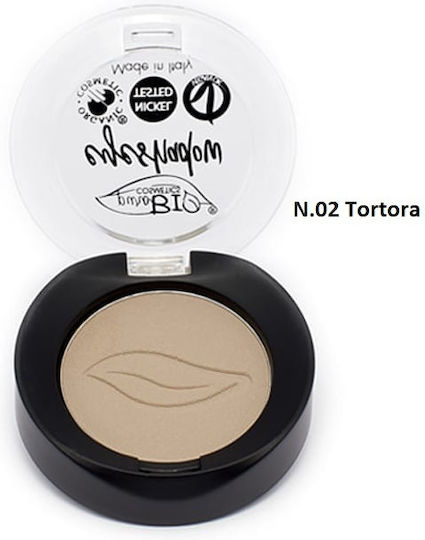 puroBio Cosmetics Compact Fard De Pleoape În Formă Solidă Cu Culoare Bej