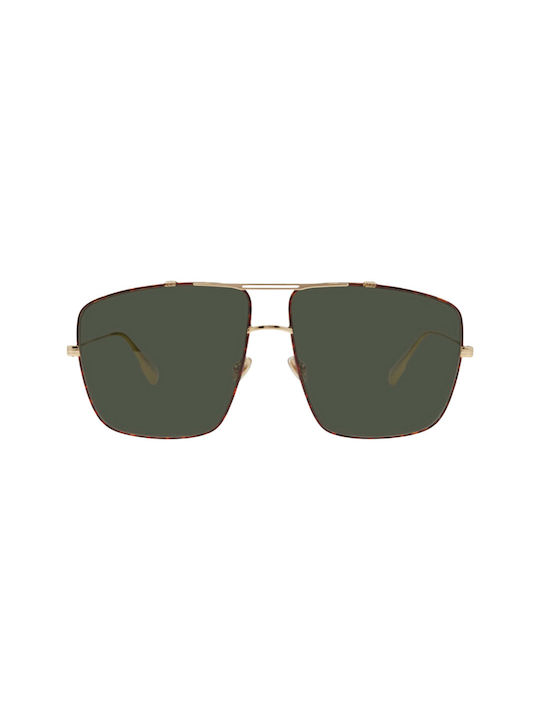 Dior Diormonsieur3 Women's Sunglasses with Gold Metal Frame and Green Lens