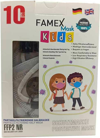 Famex Disposable Protective Mask FFP2 NR Kids Gray 50pcs