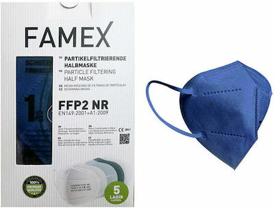 Famex Μάσκα Προστασίας FFP2 Particle Filtering Half NR Midnight Blue 50τμχ