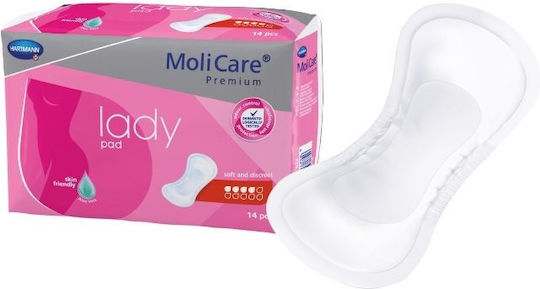 Hartmann Molicare Premium Lady Pad Women's Incontinence Pad Normal Flow 4 Drops 14pcs