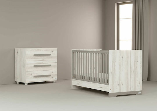 Casababy Alaska Σετ Βρεφικού Δωματίου με Κρεβάτι & Συρταριέρα Μπεζ / Γκρι