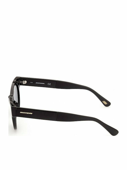 Skechers Women's Sunglasses with Black Plastic Frame and Black Polarized Lens SE6100 01D
