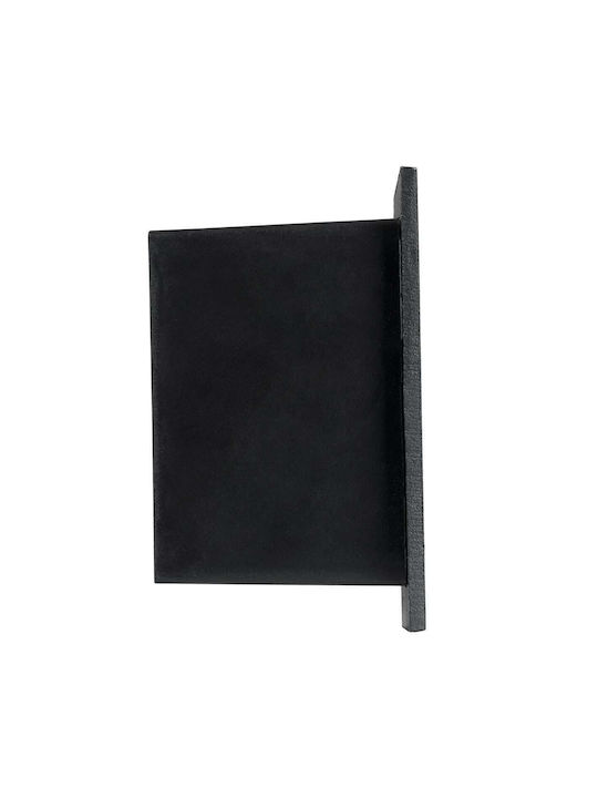 GloboStar Step-Mina Platz Metallisch Einbau Spot mit integriertem LED und Warmweißes Licht Schwarz 8.3x8.3cm. 1Stück