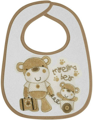 Lorelli Bib Fabric with Hoop & Loop Fastener Beige Bear 3pcs