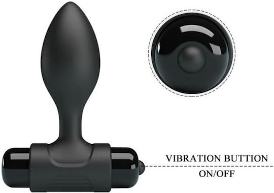 Pretty Love Vibra Butt Анална тапа с вибрация Black 8.5см