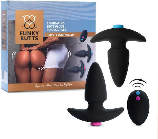 Feelztoys Funky Butts Vibrator Anal cu Funcție Wireless Black