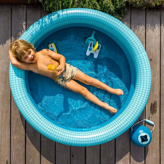 Quut Dippy Children's Round Swimming Pool 100lt Inflatable 120x25cm Blue