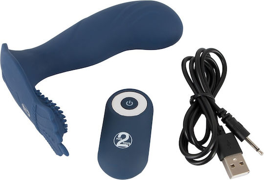 You2Toys Anal Plug with Wireless Functionality and Vibration Blue 11.7cm