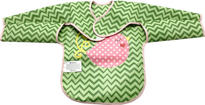 Kikka Boo Bird Green Waterproof Coverall Plastic with Hoop & Loop Fastener, Pocket & Sleeves Green