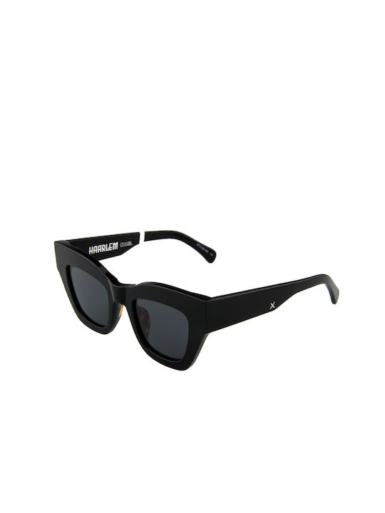 Oscar & Frank Haarlem Women's Sunglasses with Black Plastic Frame and Black Lens 016MB