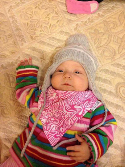 Kiki Bibs Disco Bandana Fabric with Button Pink for 3 m+