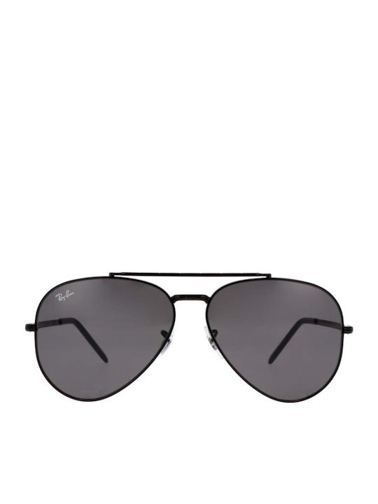 Ray Ban Aviator Unisex Γυαλιά Ηλίου με Μαύρο Μεταλλικό Σκελετό και Μαύρο Φακό RB3625 002/B1