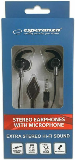 Esperanza EH198KS In-ear Handsfree με Βύσμα 3.5mm Μαύρο