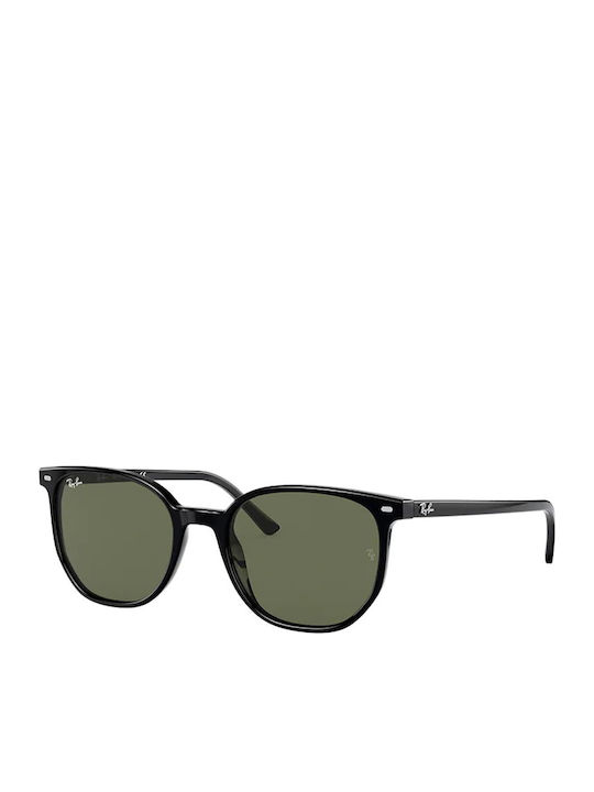 Ray Ban Elliot Unisex Ochelari de soare cu Negru Cadru și Verde Lentilă