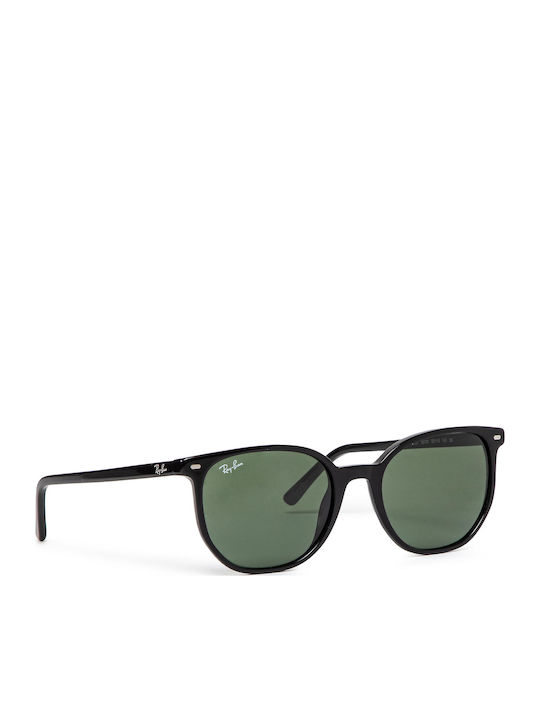 Ray Ban Elliot Unisex Ochelari de soare cu Negru Cadru și Verde Lentilă