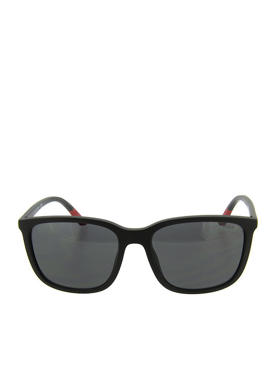 Ralph Lauren Men's Sunglasses with Black Plastic Frame and Black Lens PH4185U 537587