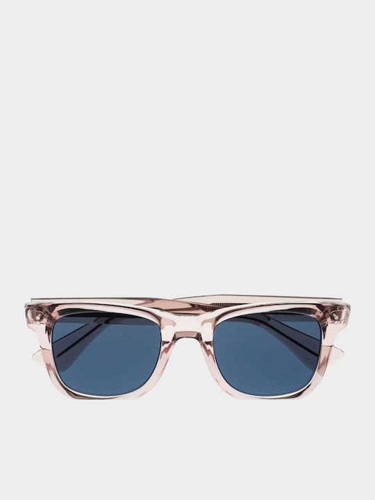 Cutler And Gross Unisex Γυαλιά Ηλίου με Ροζ Κοκκάλινο Σκελετό και Μπλε Φακό
