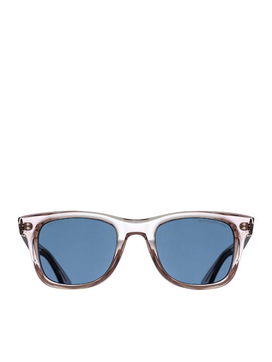 Cutler And Gross Unisex Γυαλιά Ηλίου με Ροζ Κοκκάλινο Σκελετό και Μπλε Φακό
