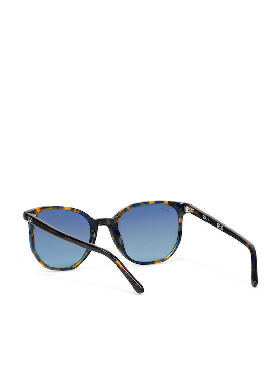 Ray Ban Elliot Unisex Ochelari de soare cu Maro Tortoise Cadru și Albastru Degrade Lentilă