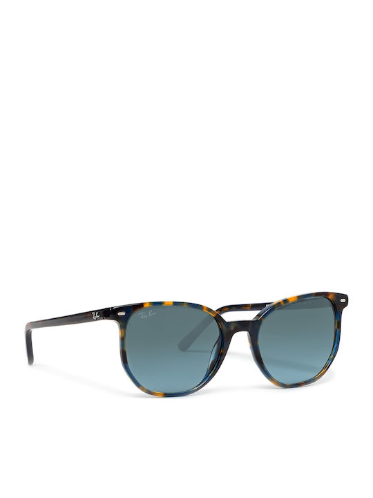 Ray Ban Elliot Unisex Ochelari de soare cu Maro Tortoise Cadru și Albastru Degrade Lentilă