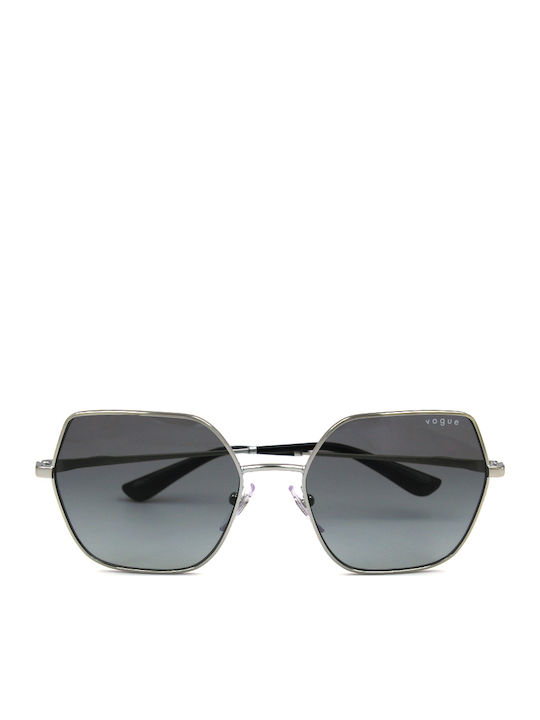 Vogue Women's Sunglasses with Silver Metal Frame and Gray Gradient Lens VO4207S 323/11
