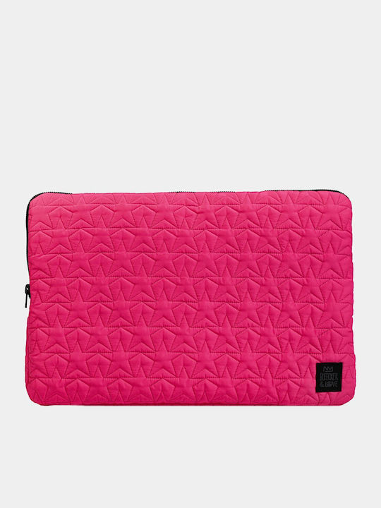 Bleecker & Love Laptop Case 17" Stars Hot Pink