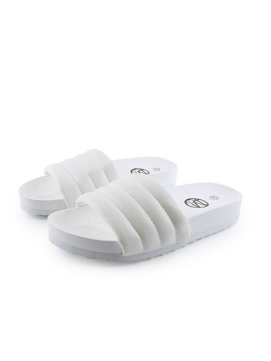 Love4shoes Women's Slides White