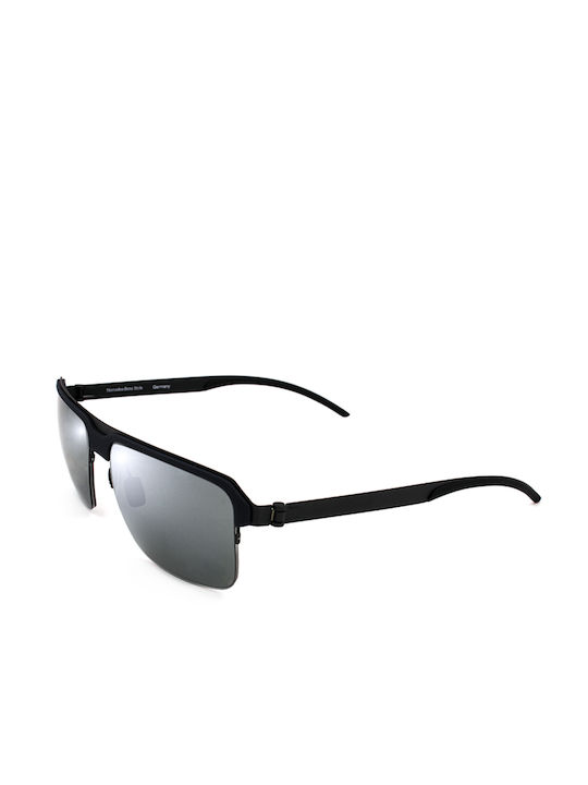 Mercedes-Benz Men's Sunglasses with Black Metal Frame and Gray Lens M1049 A