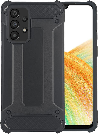 Forcell Hybrid Rugged Armor Back Cover Plastic Durable Black (Galaxy A33 5G)