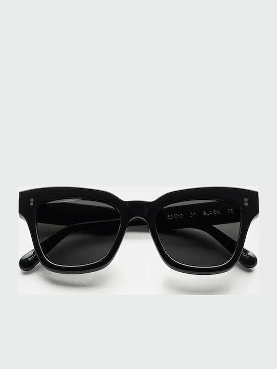 Chimi 07 Unisex Sunglasses with Black Plastic Frame and Black Lens