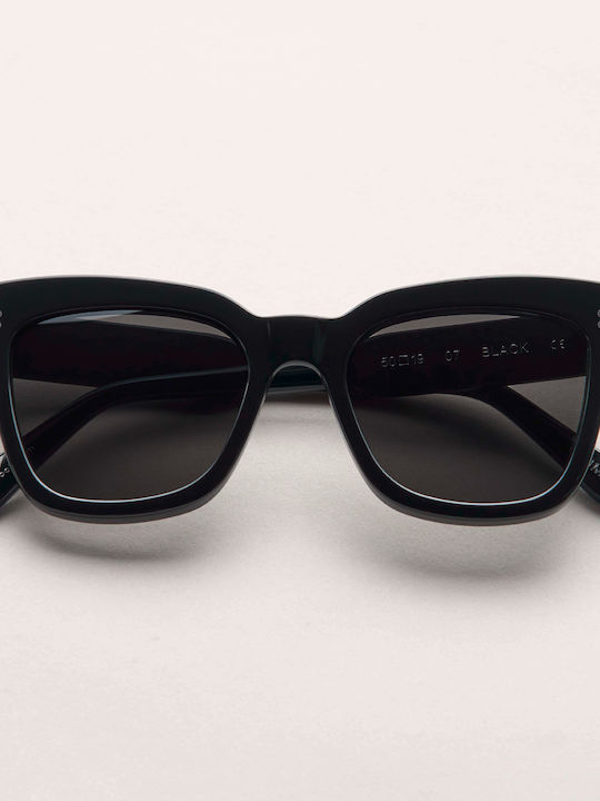 Chimi 07 Unisex Sunglasses with Black Plastic Frame and Black Lens