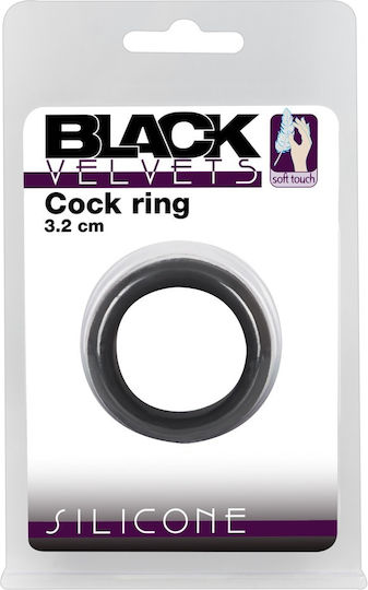 You2Toys Black Velvets Soft Touch Silicone Cock Ring 3.2cm