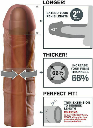 Pipedream Fantasy X-tensions Mega Penis-Verlängerung Fleisch 23cm